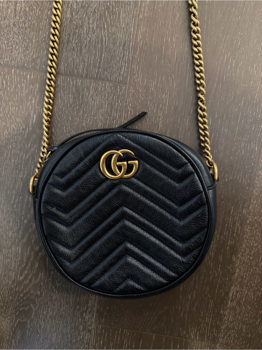 Gucci GG Marmont Mini Round Crossbody Bag